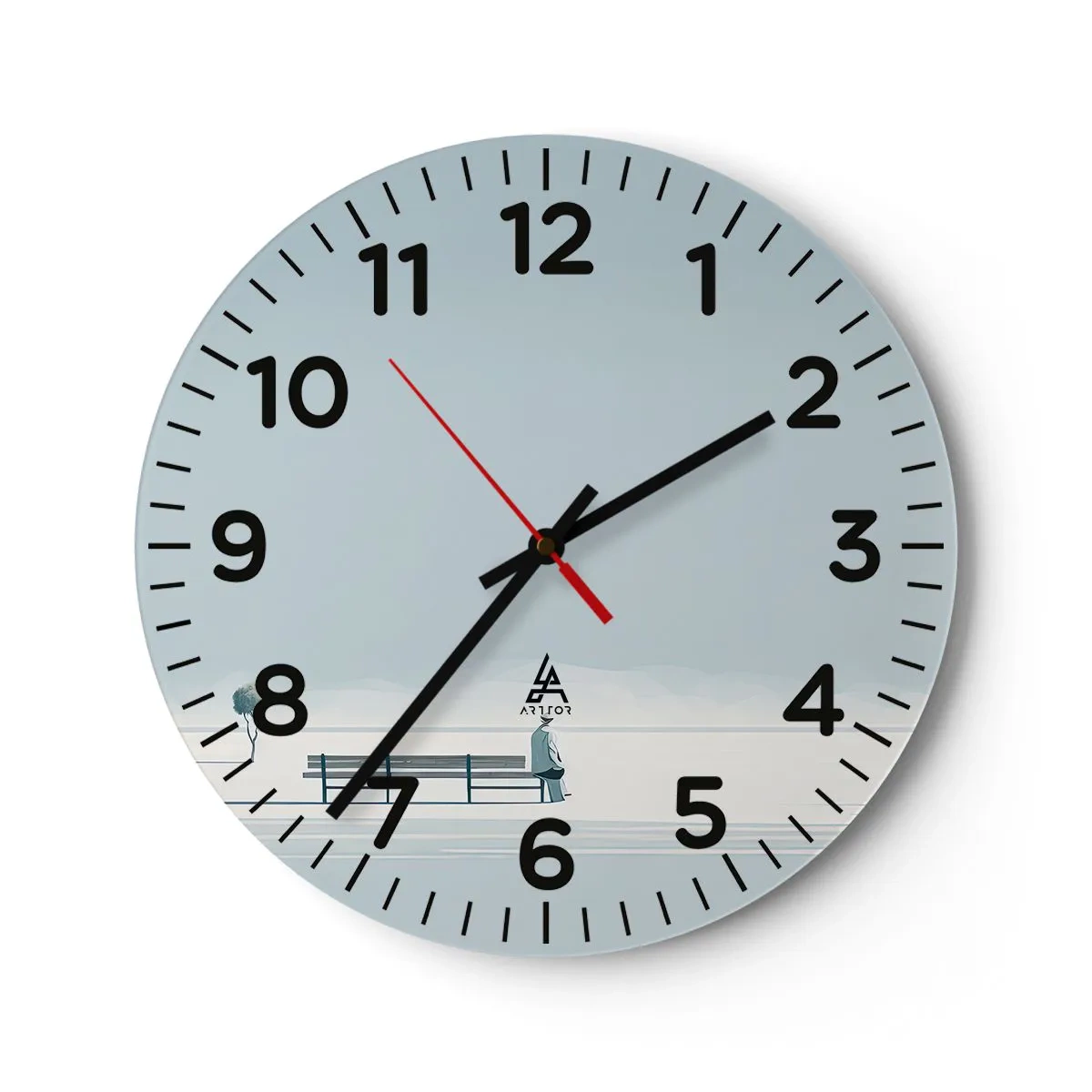 Relógio de parede - Relógio em vidro - Sim, estou esperando. - 30x30 cm