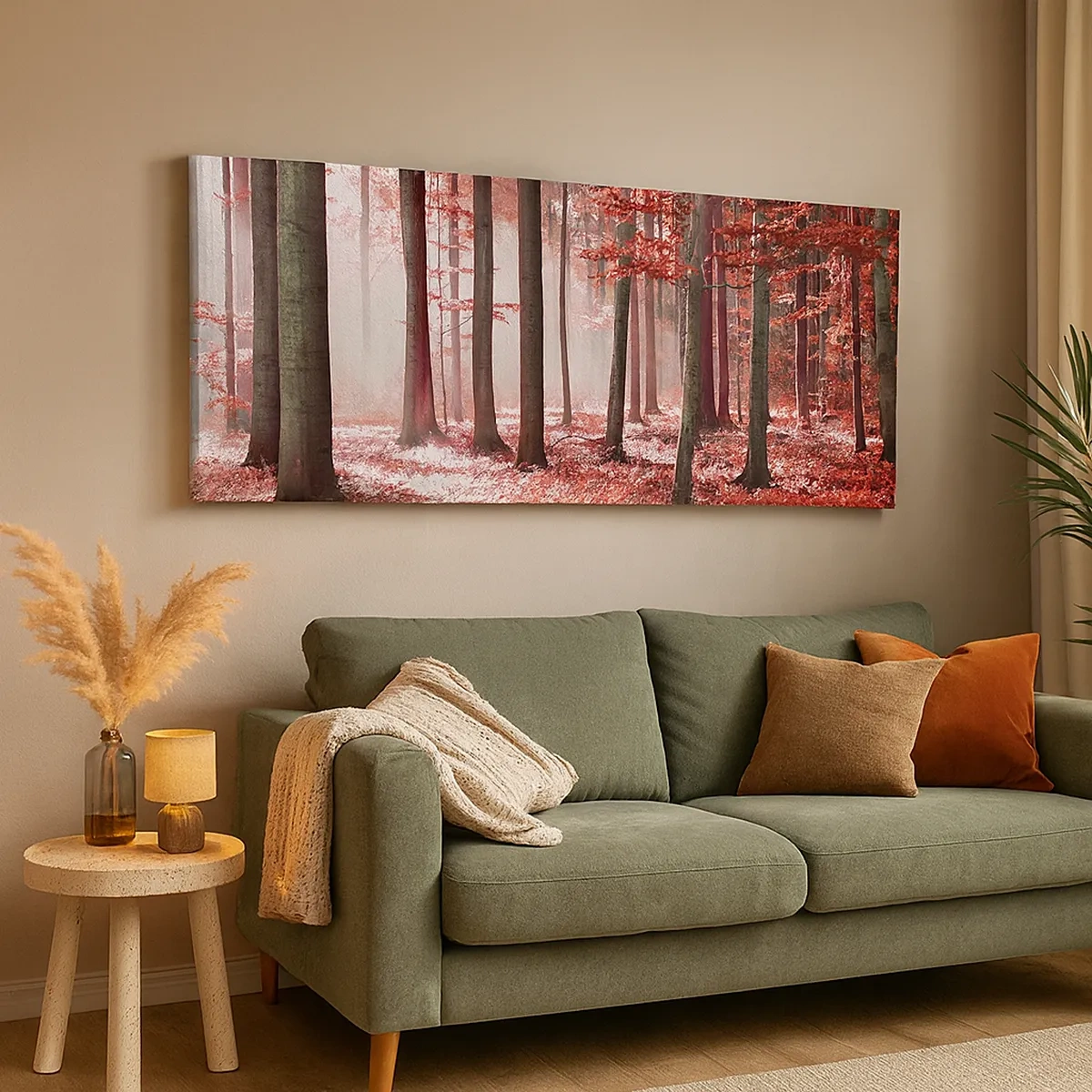 Quadro em tela - O vermelho também é belo - 30x30 cm