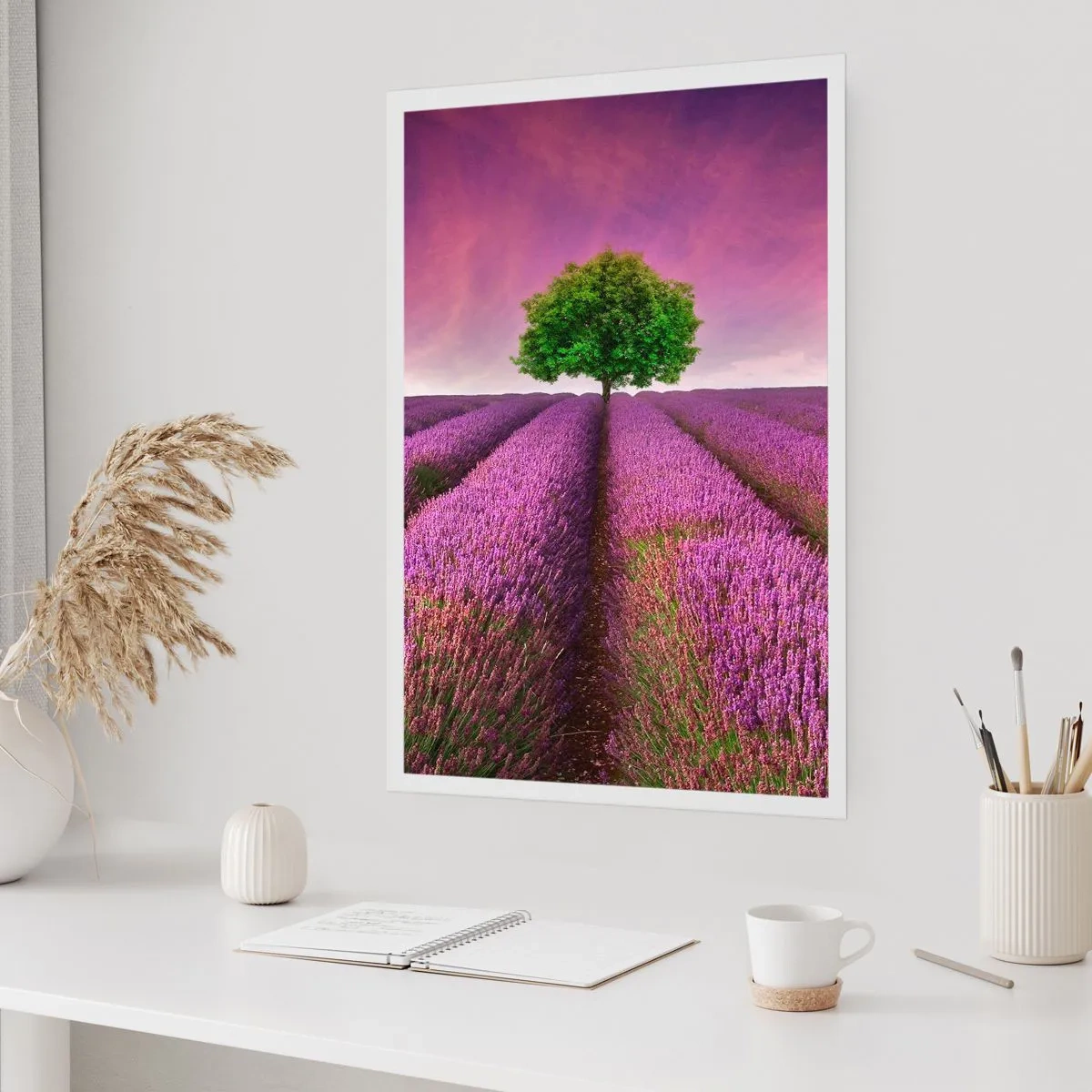 Pôster - Nos campos de lavanda - 30x40 cm
