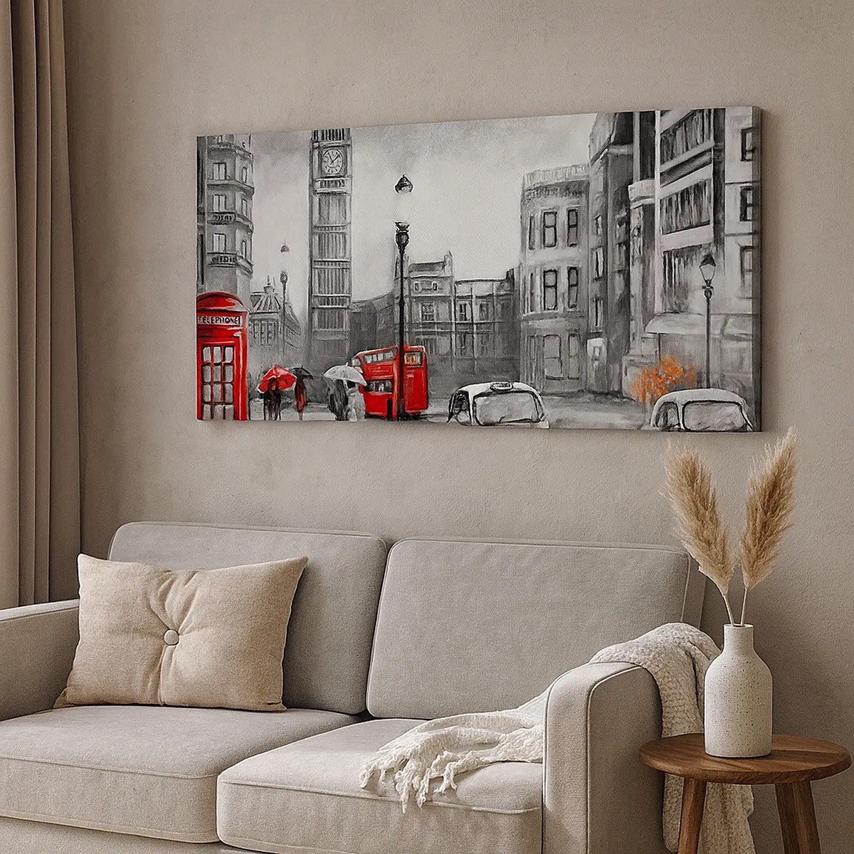 Quadro em tela - Não é uma cidade cinzenta - 30x30 cm