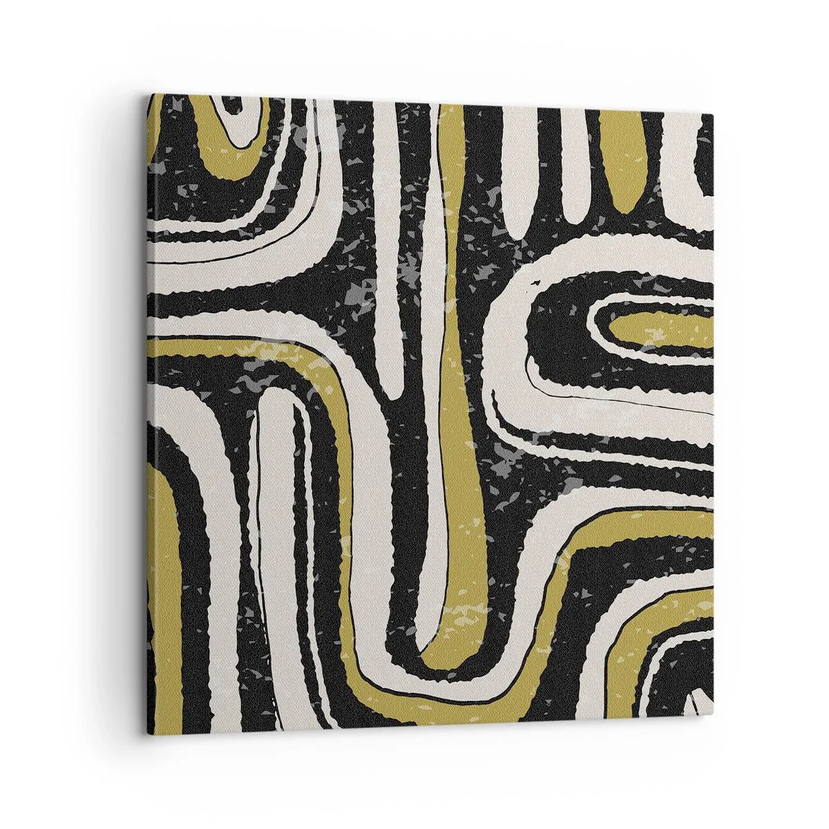 Quadro em tela - Composição: estradas e becos - 60x60 cm