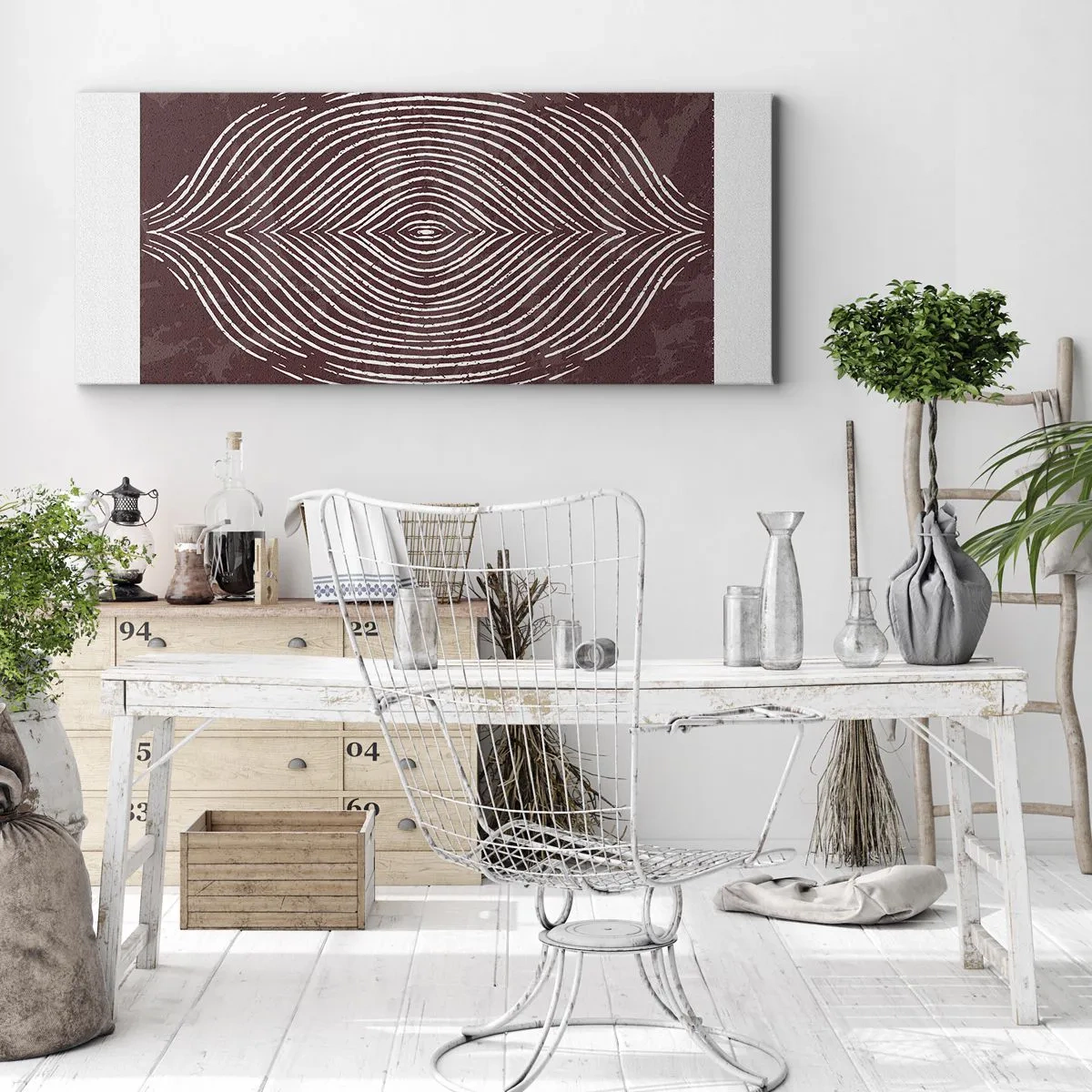 Quadro em tela - O espaço fala - 100x40 cm