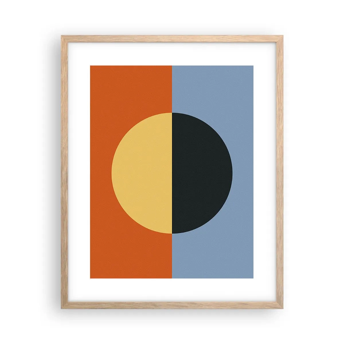 Pôster com moldura de carvalho claro - Composição do calor e do frio - 40x50 cm