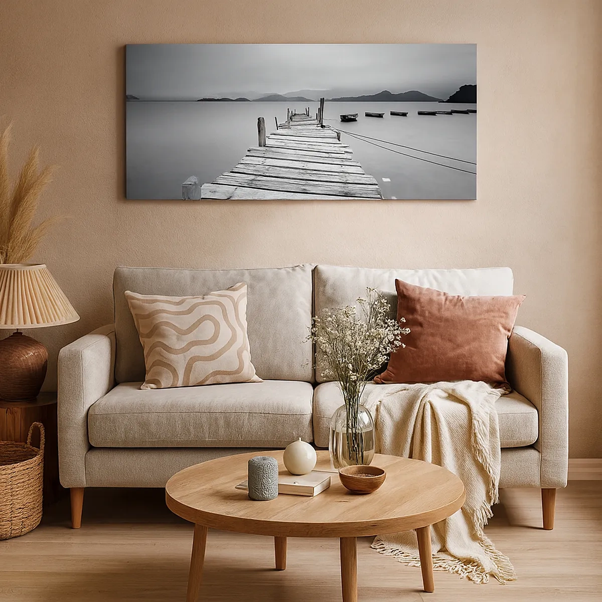 Quadro em tela - Além das montanhas, além dos mares - 30x30 cm