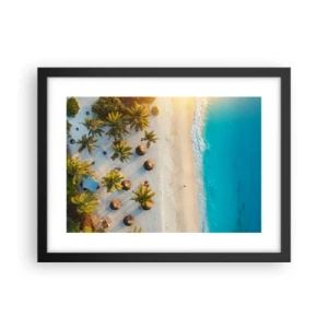 Pôster com moldura preta - Bem vindo ao Paraíso - 40x30 cm