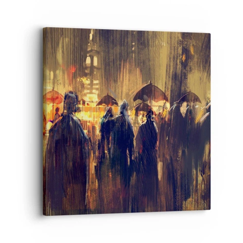 Quadro em tela - Os seguidores da chuva - 30x30 cm