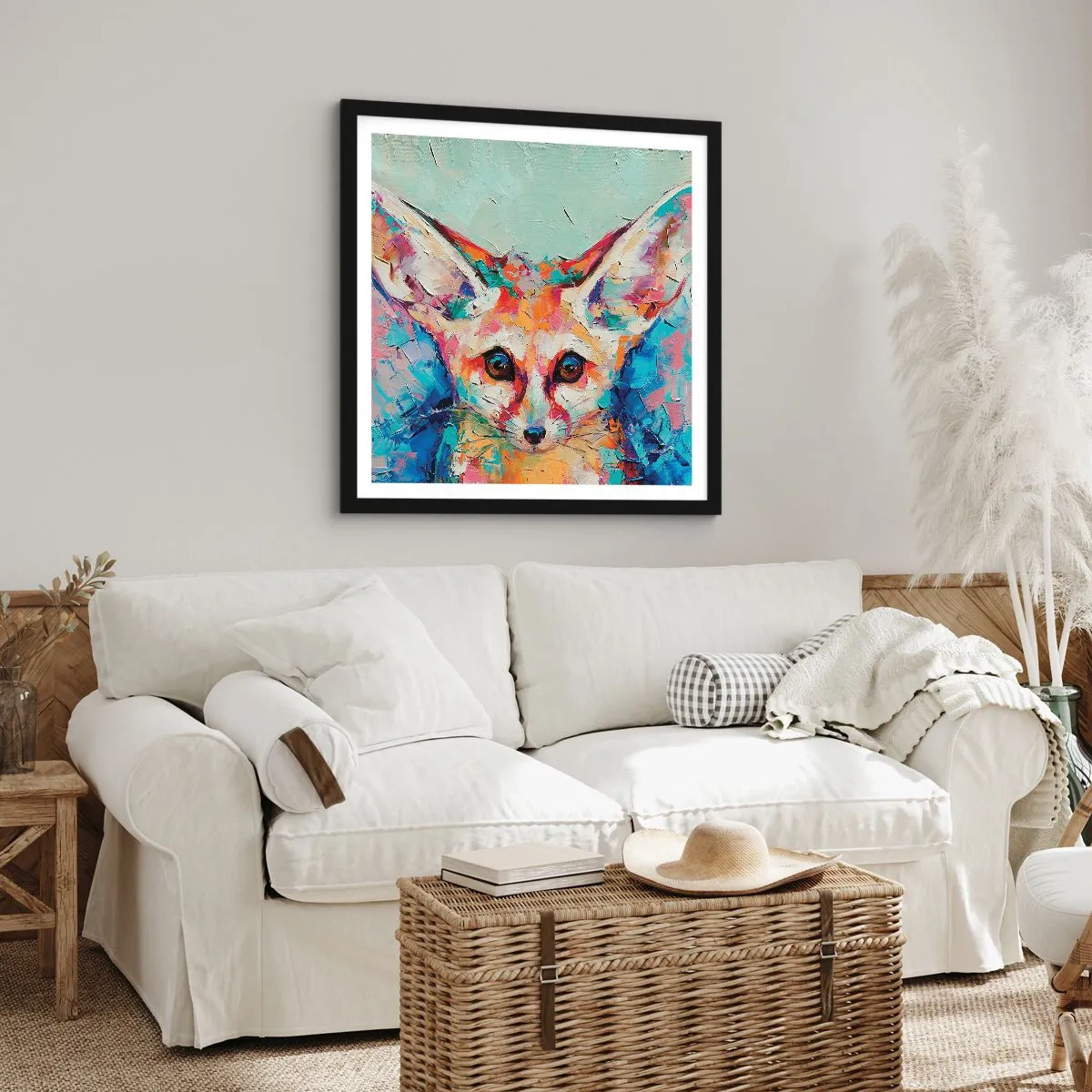 Pôster com moldura preta - Estão prontos para mim? - 60x60 cm