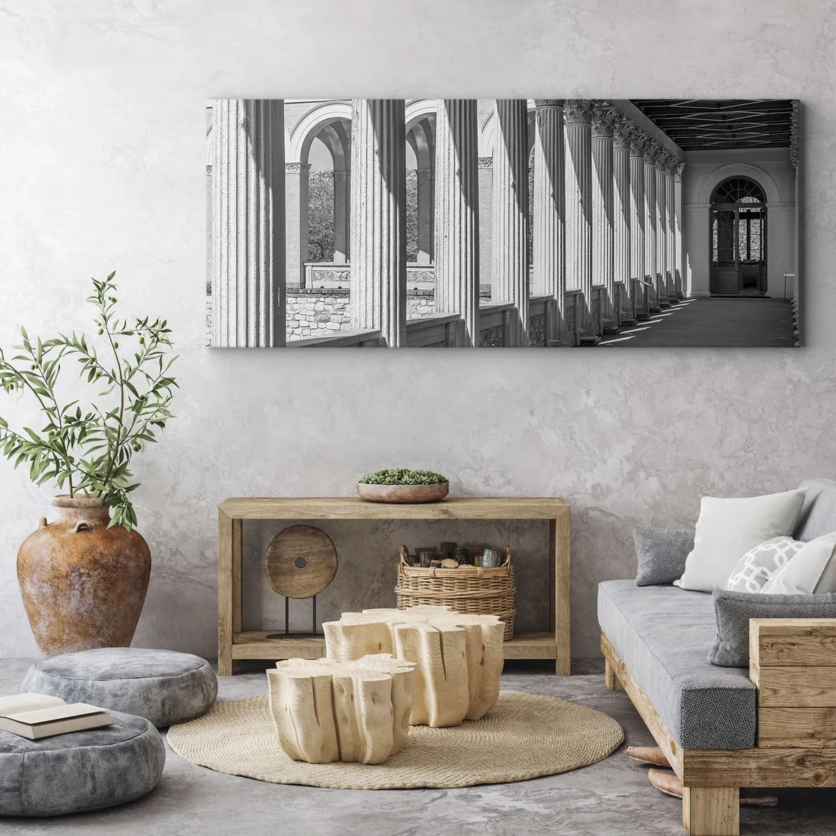 Quadro em tela - Arcada ensolarada - 100x40 cm