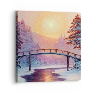 Quadro em tela - Quatro estações - inverno - 30x30 cm