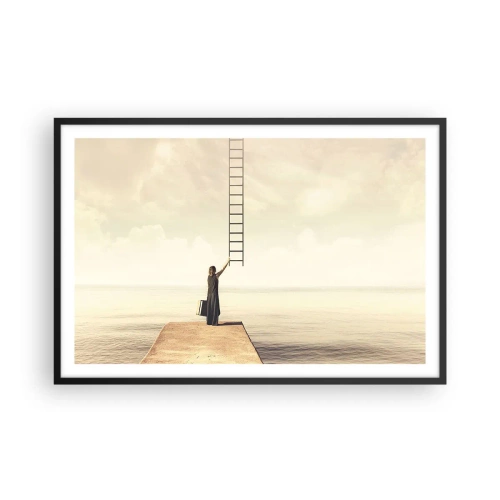 Pôster com moldura preta - Uma viagem mágica - 91x61 cm