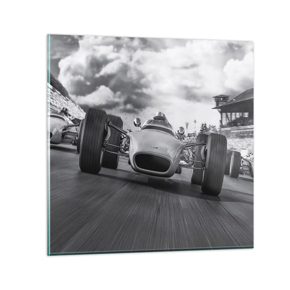 Quadro em vidro - O ronco do motor - 50x50 cm