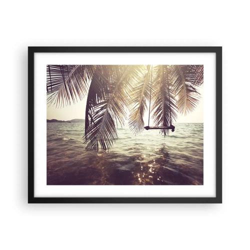 Pôster com moldura preta - Deixe-se levar pela imaginação - 50x40 cm