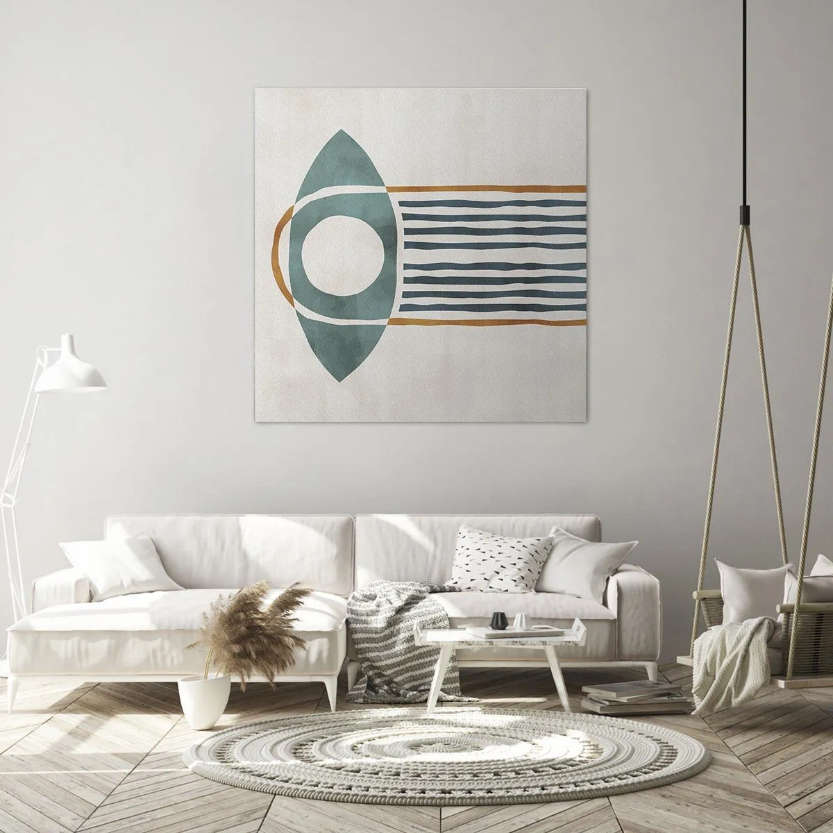 Quadro em tela - Sinais e rituais - 70x70 cm