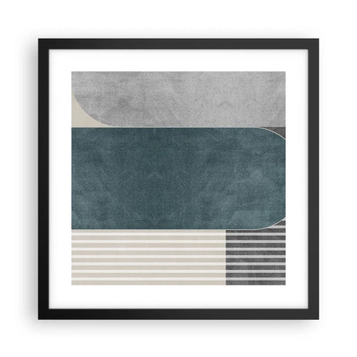 Pôster com moldura preta - Composição ao nível - 40x40 cm
