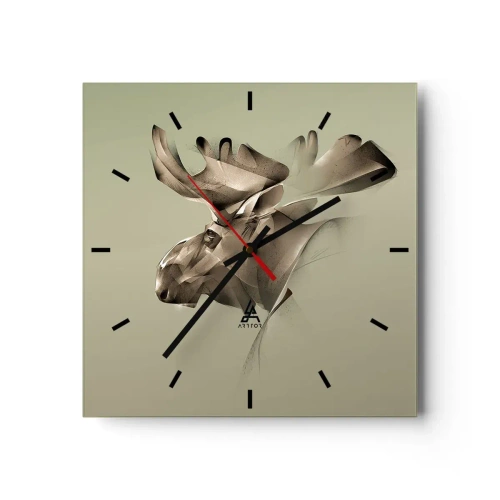 Relógio de parede - Relógio em vidro - O poder suave da calma - 30x30 cm