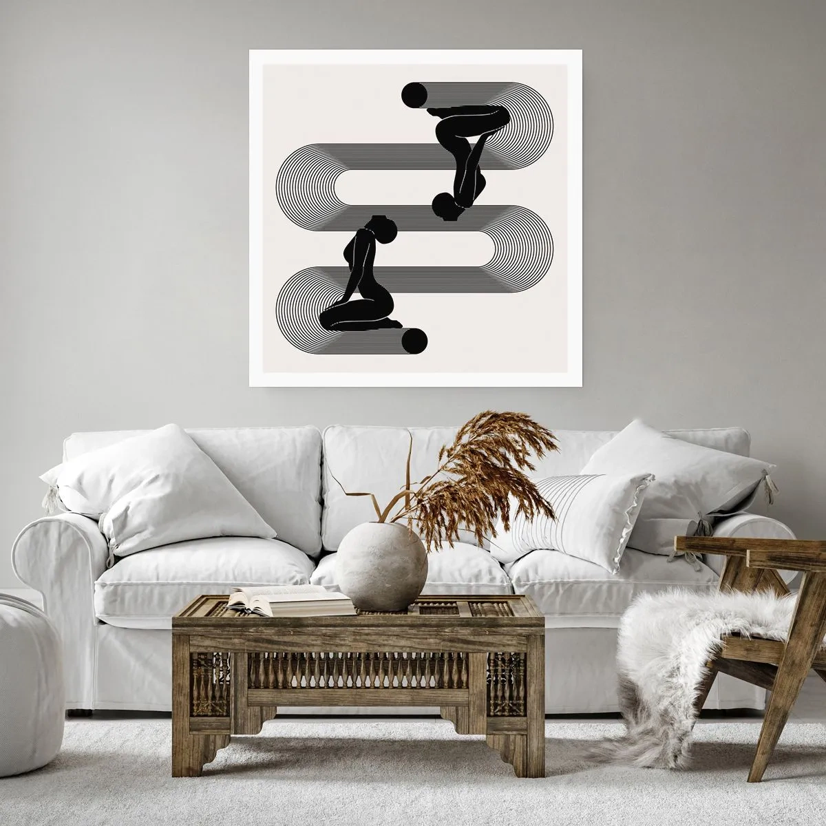 Pôster - Simetria sensual - 50x50 cm