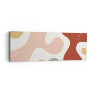 Quadro em tela - Ziguezagues ornamentais - 90x30 cm
