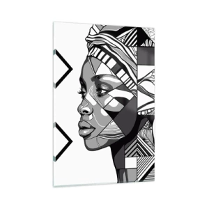 Quadro em vidro - Retrato étnico - 80x120 cm