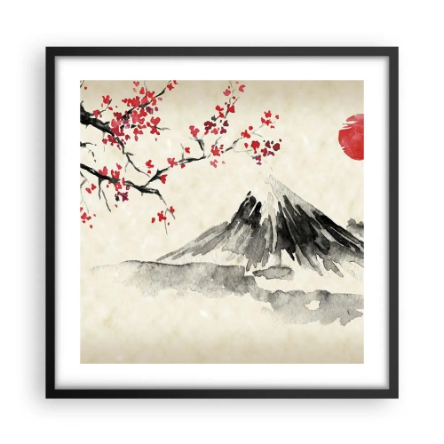 Pôster com moldura preta - Ame o Japão - 50x50 cm