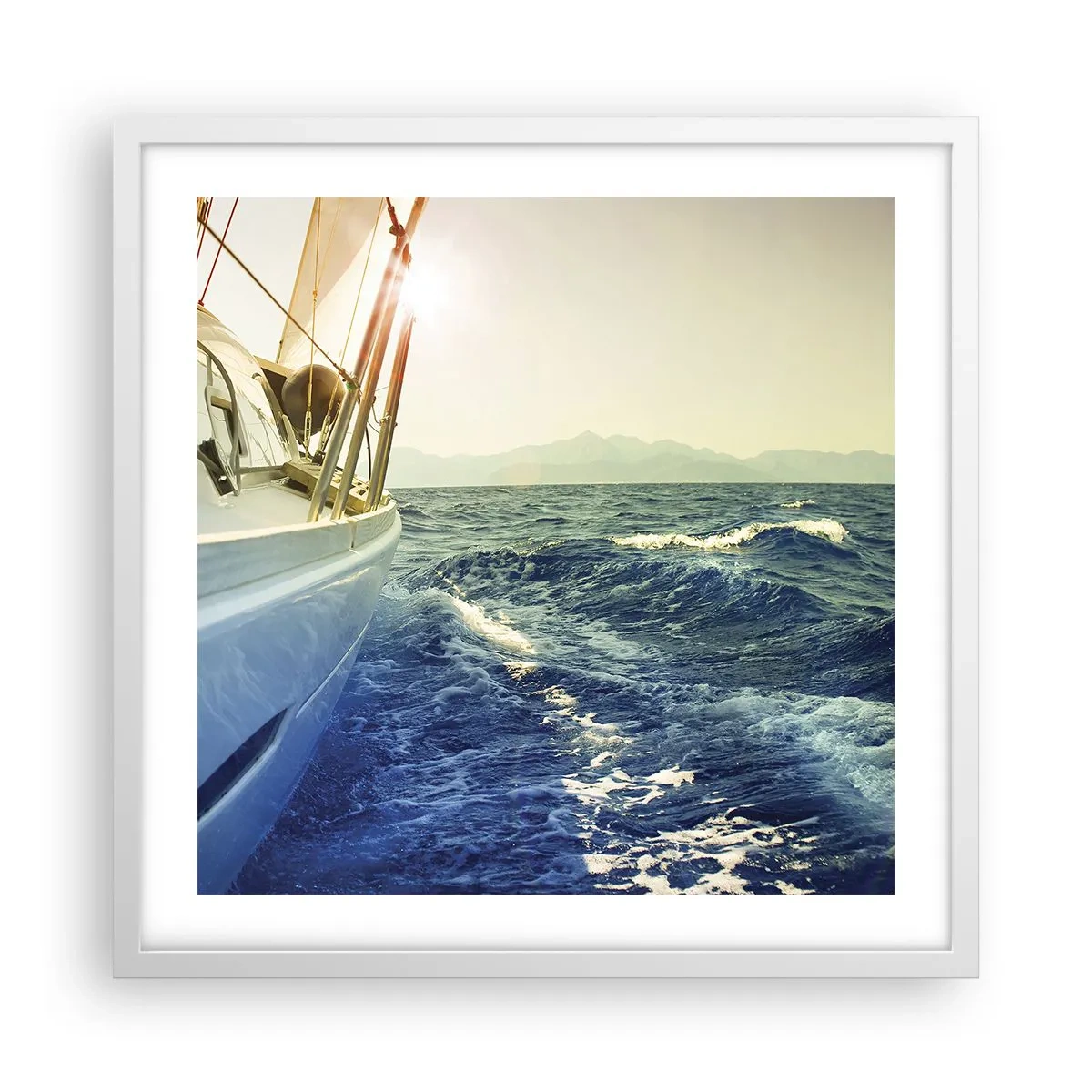 Pôster em moldura branca - Depois da aventura - 50x50 cm