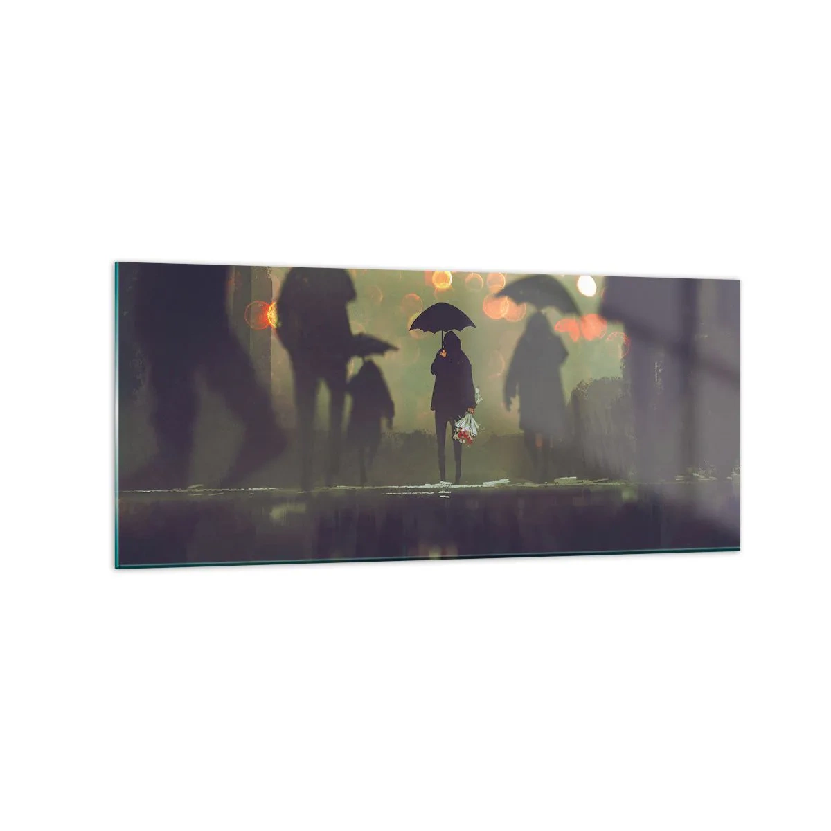 Quadro em vidro - Da perspectiva de uma gota de chuva - 120x50 cm