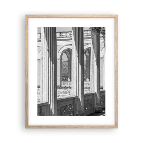 Pôster com moldura de carvalho claro - Arcada ensolarada - 40x50 cm