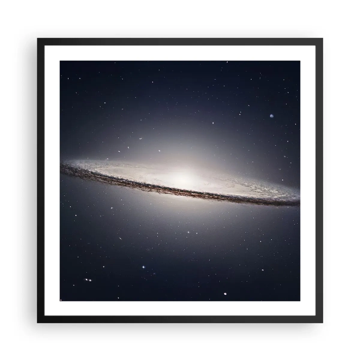 Pôster com moldura preta - Há muito tempo atrás, em uma galáxia muito, muito distante... - 60x60 cm