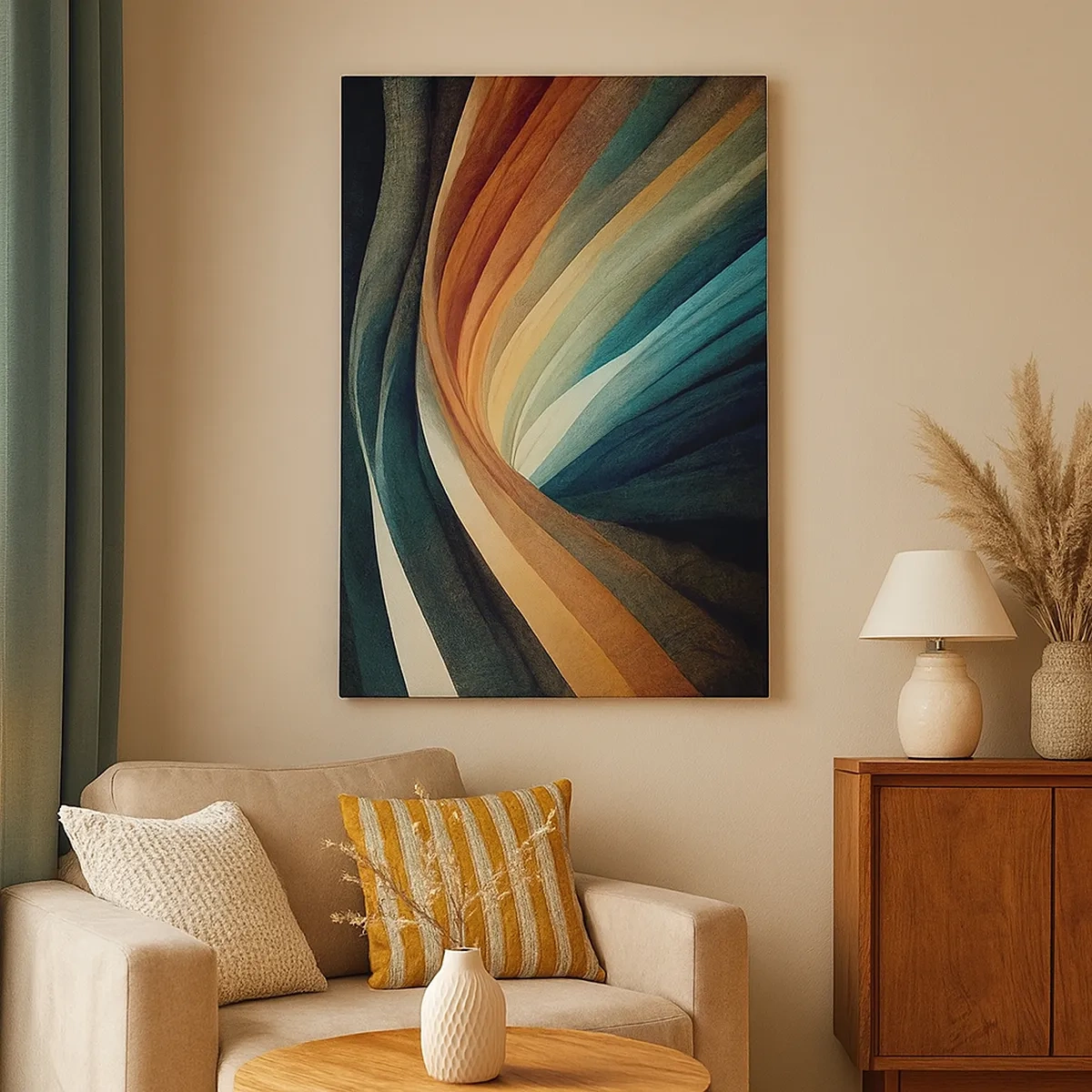 Quadro em tela - Tecido de cores - 50x70 cm