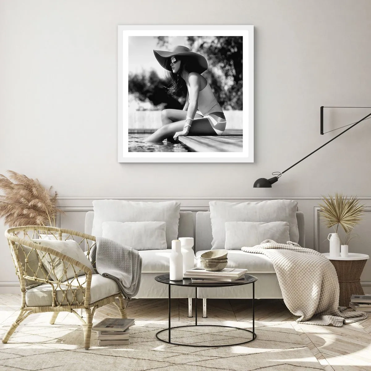 Pôster em moldura branca - Sonho de verão - 50x50 cm