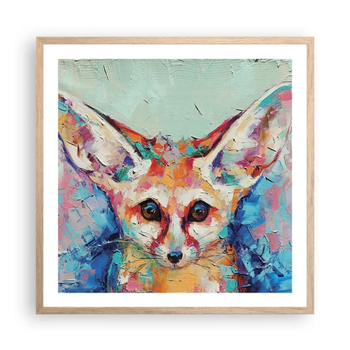 Pôster com moldura de carvalho claro - Estão prontos para mim? - 60x60 cm