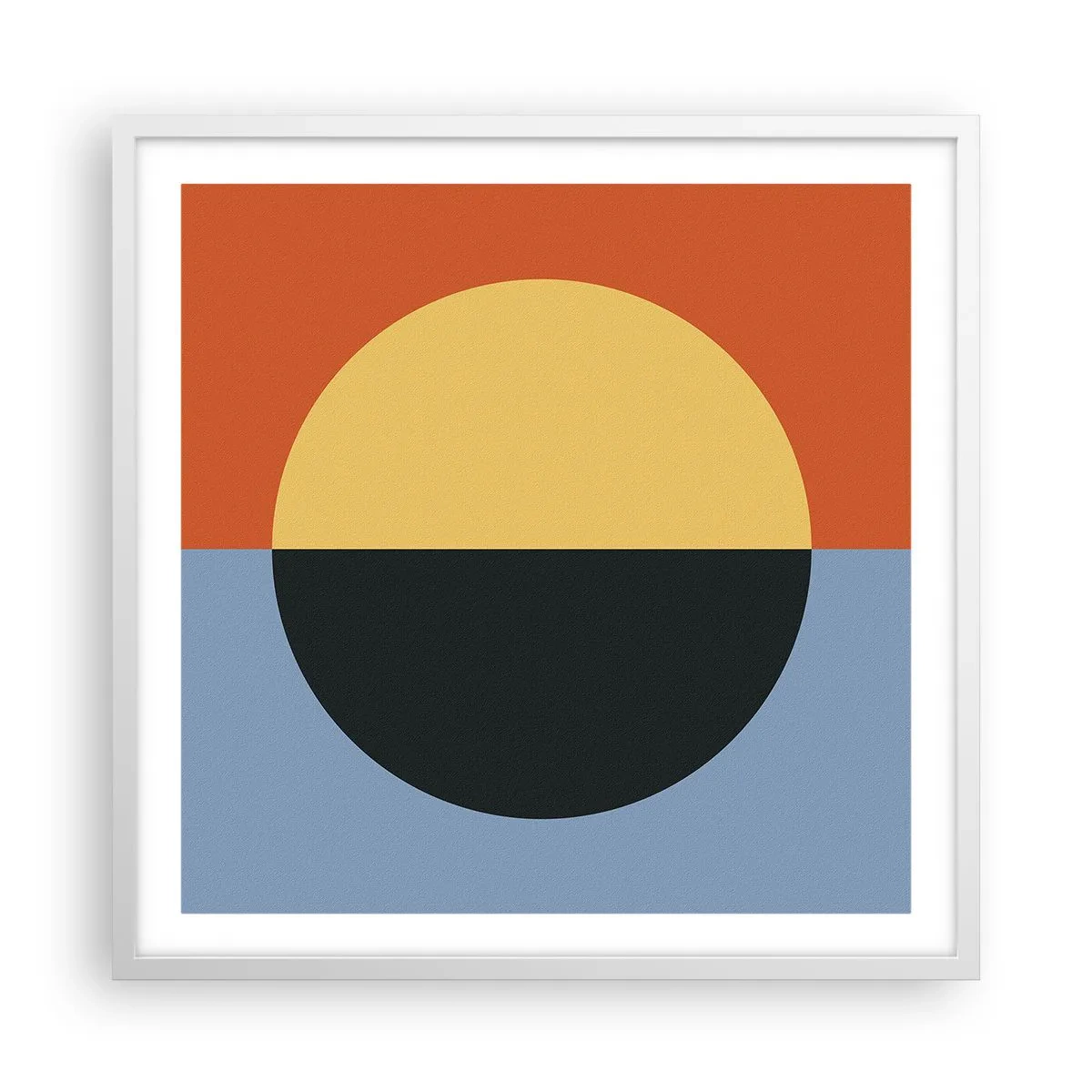 Pôster em moldura branca - Composição do calor e do frio - 60x60 cm