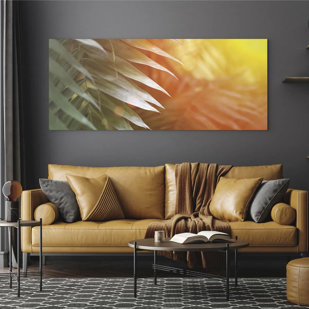 Quadro em vidro - Manhã na selva - 120x50 cm