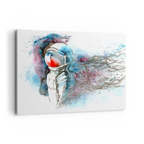 Quadro em tela - Sozinho com o espaço - 100x70 cm