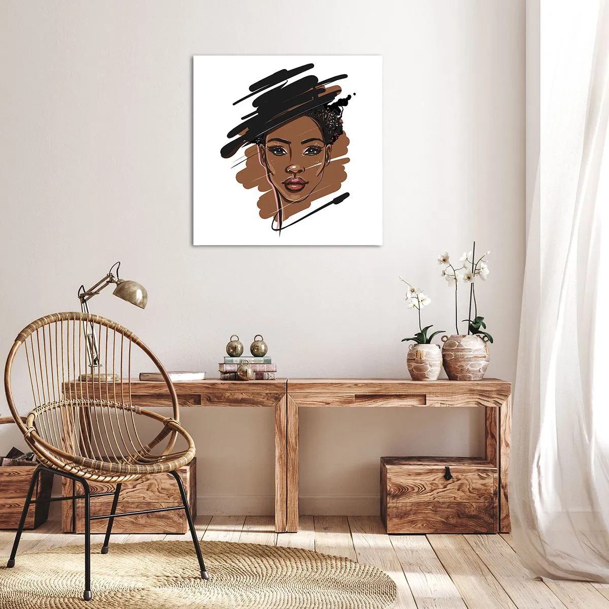 Quadro em tela - Doce como chocolate - 40x40 cm