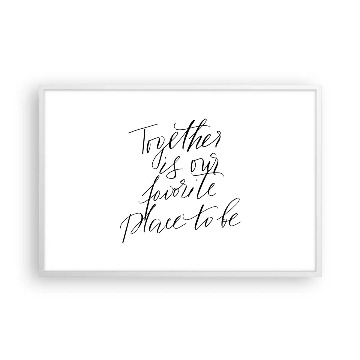 Pôster em moldura branca - Também sente isso? - 91x61 cm