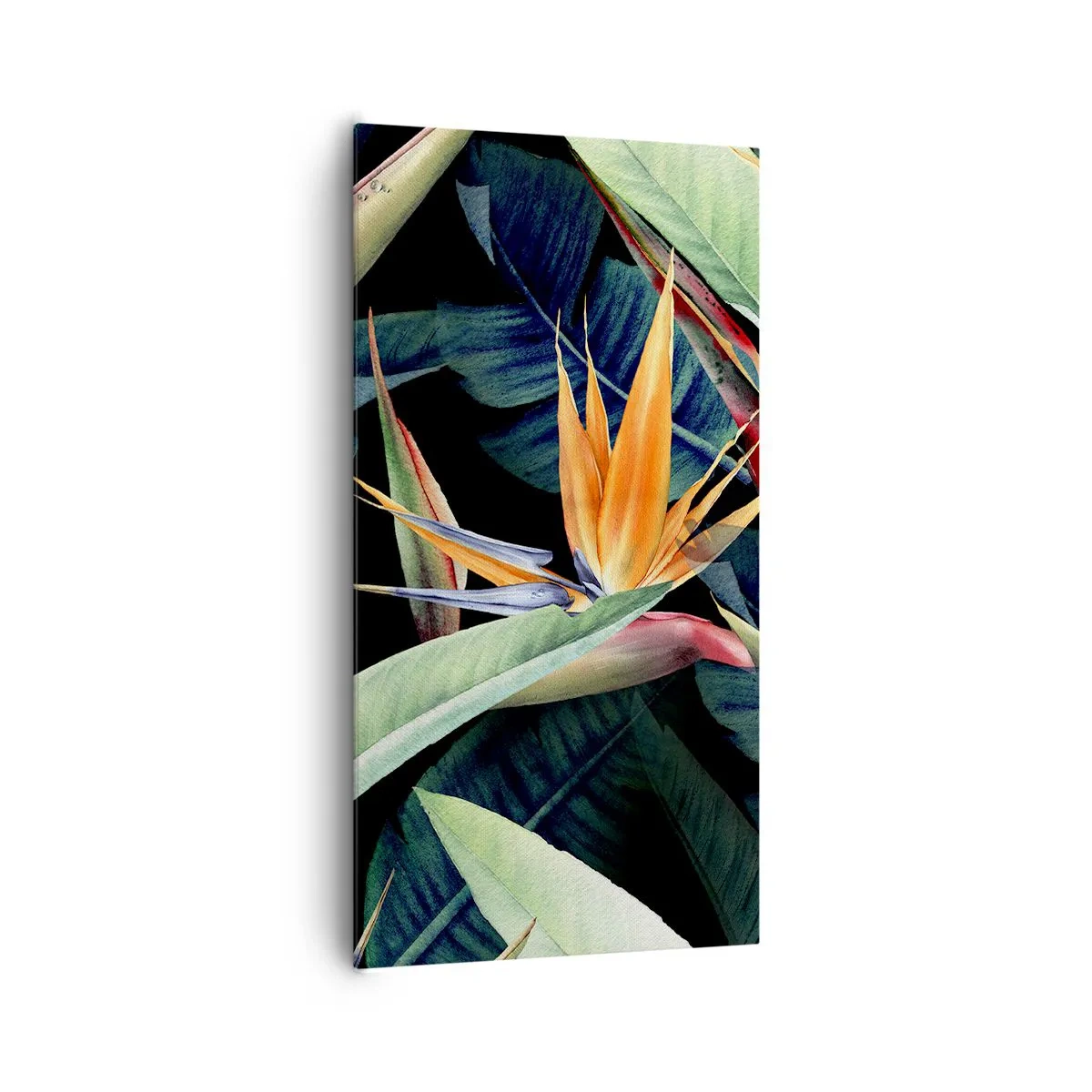 Quadro em tela - Flores ardentes dos trópicos - 65x120 cm