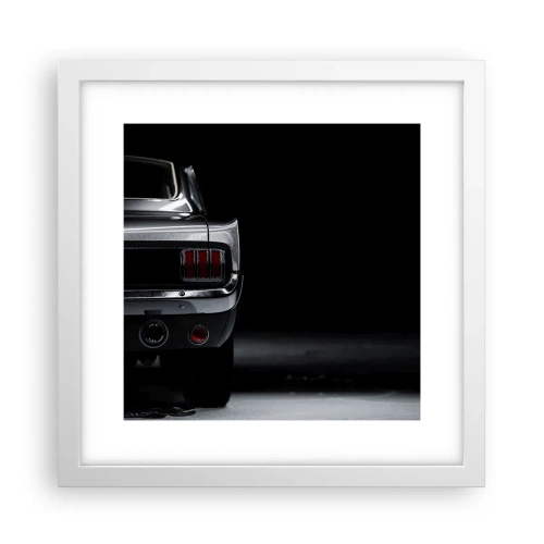 Pôster em moldura branca - O charme do clássico - 30x30 cm