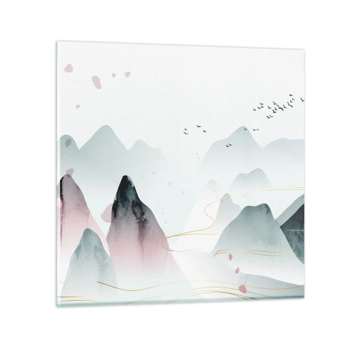 Quadro em vidro - Acima dos picos - 30x30 cm