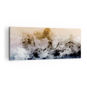 Quadro em tela - Imersos no tumulto do nevoeiro - 100x40 cm