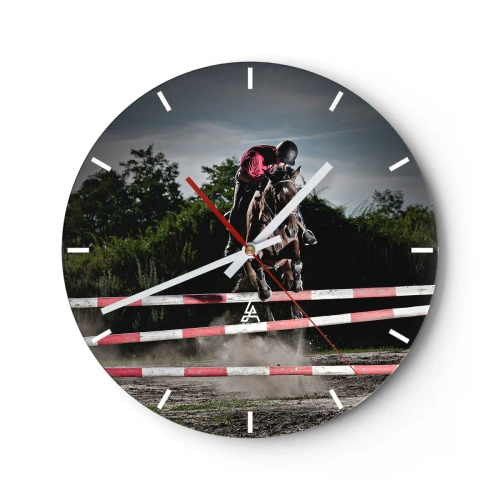 Relógio de parede - Relógio em vidro - Juntos pela vitória - 40x40 cm