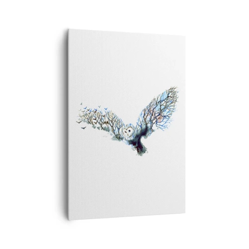 Quadro em tela - Nas asas da floresta - 70x100 cm