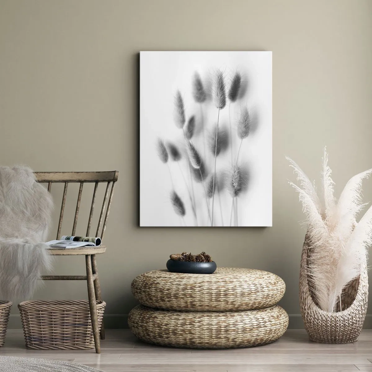 Quadro em tela - Grama fofa - 80x120 cm