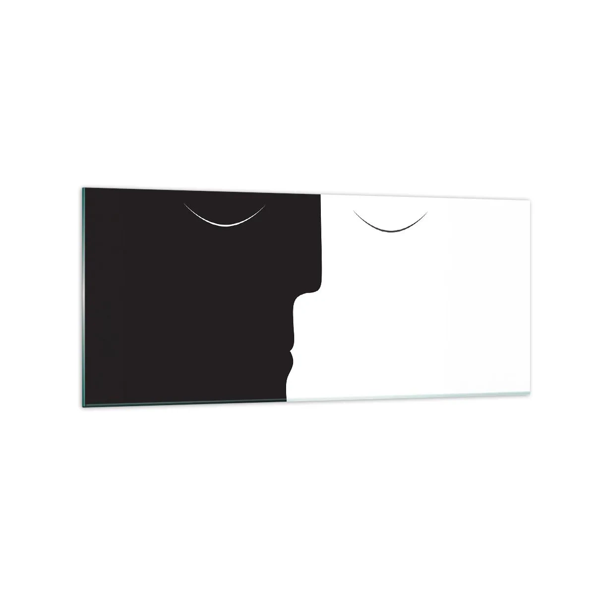 Quadro em vidro - Unidade de opostos - 120x50 cm