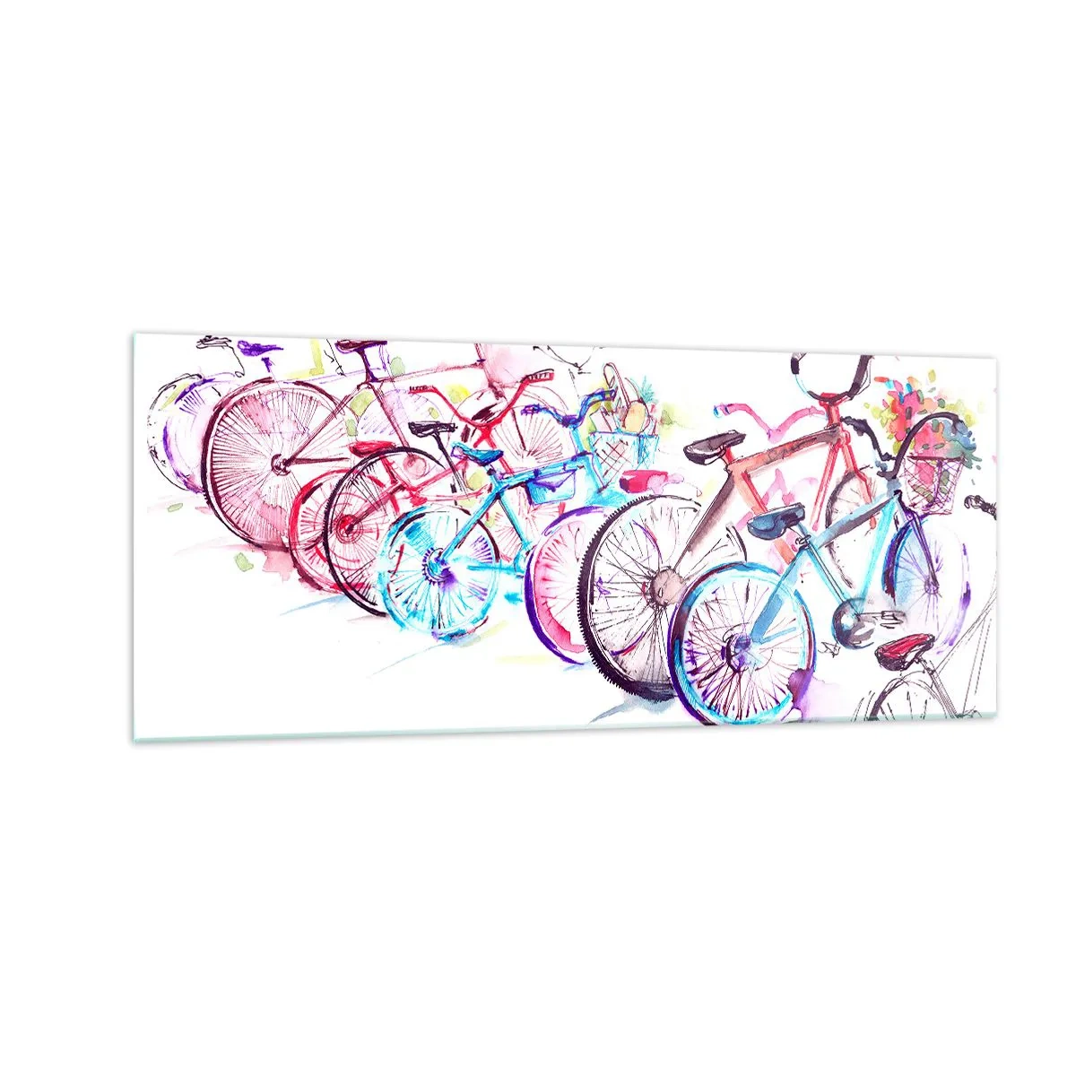 Quadro em vidro - Reunião do Clube Antimoto  - 100x40 cm