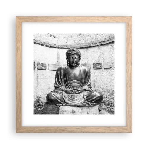 Pôster com moldura de carvalho claro - Na fonte da paz - 30x30 cm