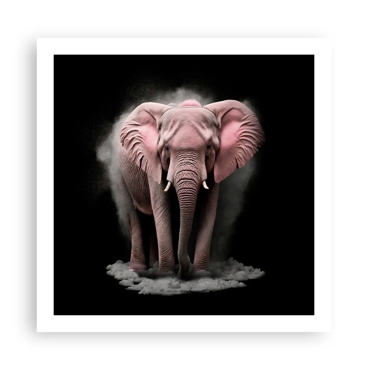 Pôster - Não pense em um elefante rosa! - 60x60 cm
