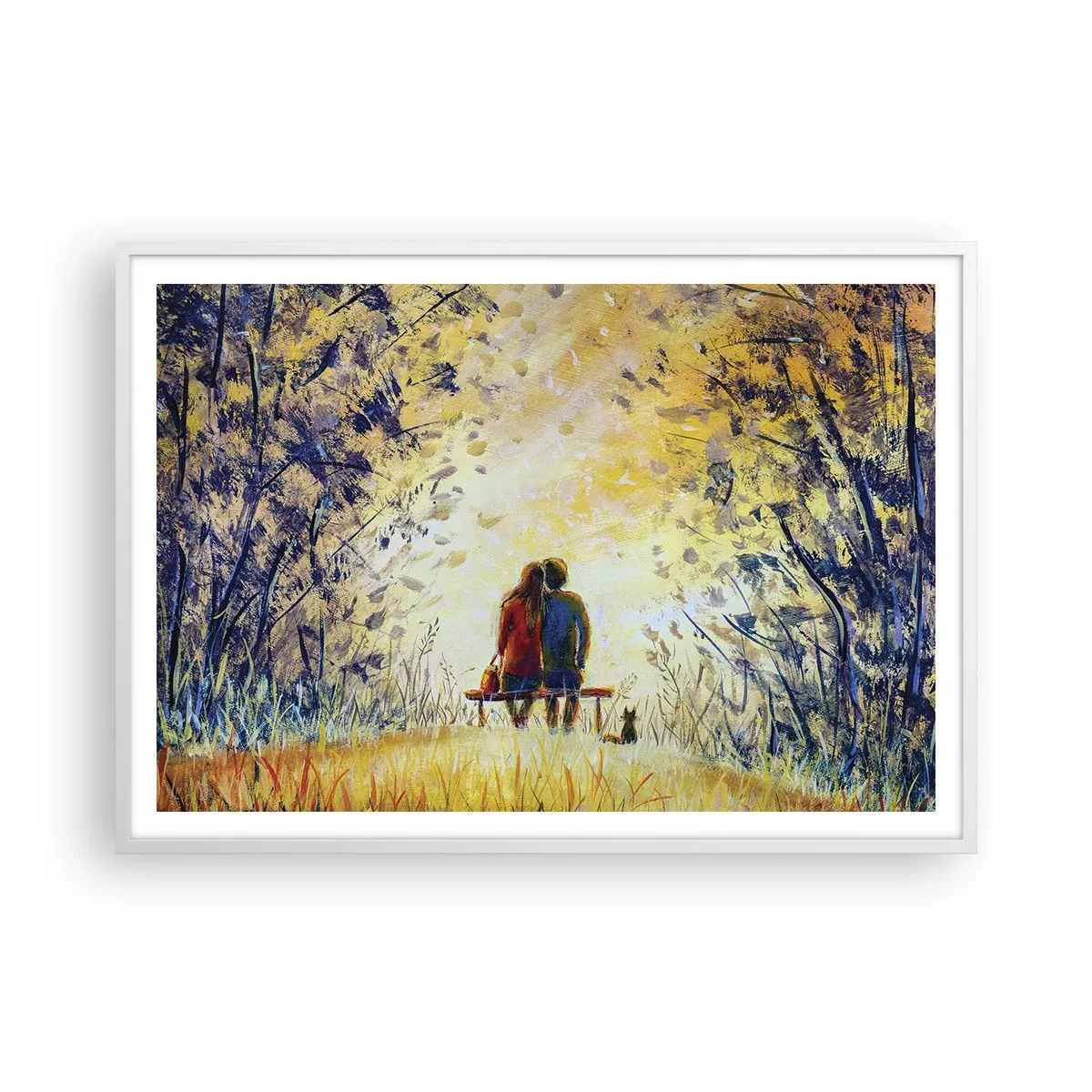 Pôster em moldura branca - Um momento mágico - 100x70 cm