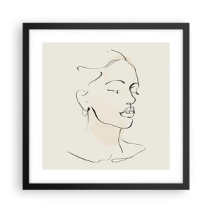 Pôster com moldura preta - Uma certa linha - 40x40 cm
