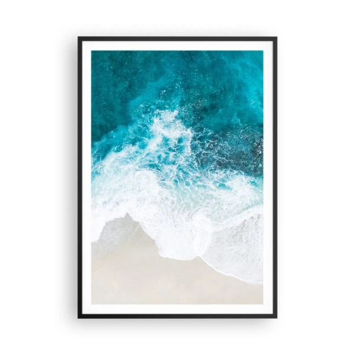 Pôster com moldura preta - Carícia natural - 70x100 cm