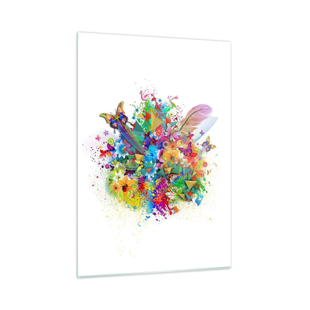 Quadro em vidro - Um ramo de alegria - 50x70 cm